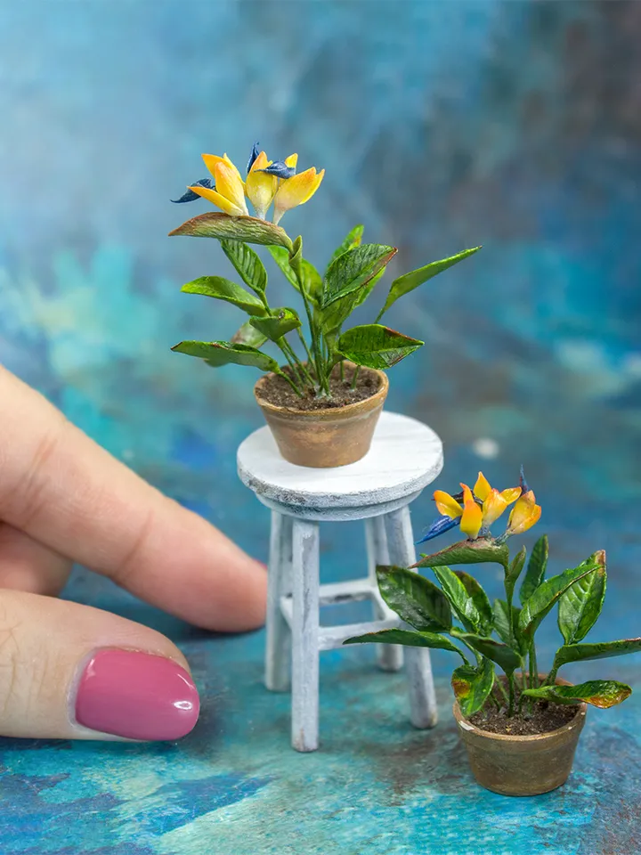 TUTORIAL miniature bird of paradise plant with polymer clay