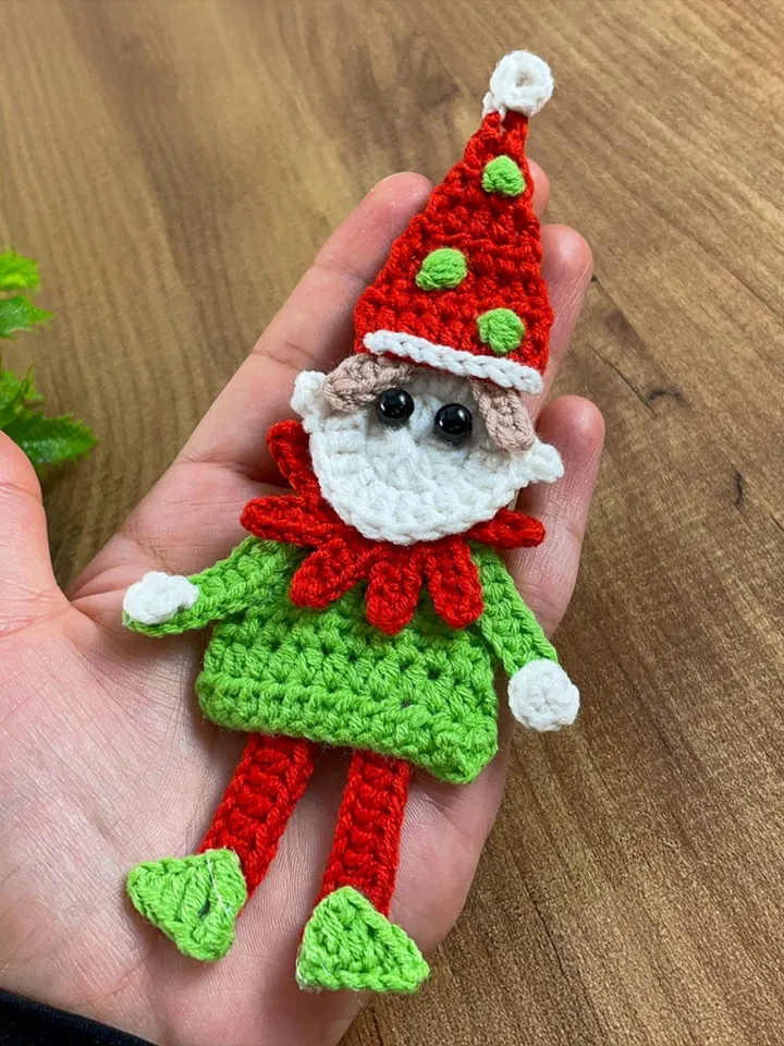 Christmas Elf Crochet Pattern PDF, Amigurumi Elf Ornament, DIY Christmas Tree Decoration, Crochet Holiday Gift, Beginner-Friendly Pattern