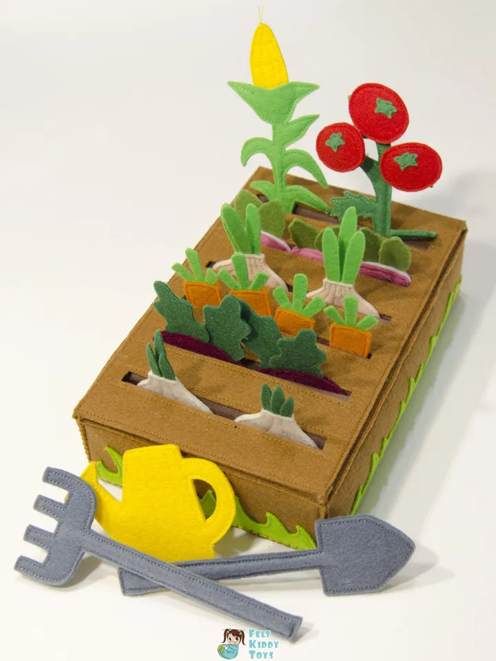 Felt vegetable garden, eco toy, Set 1