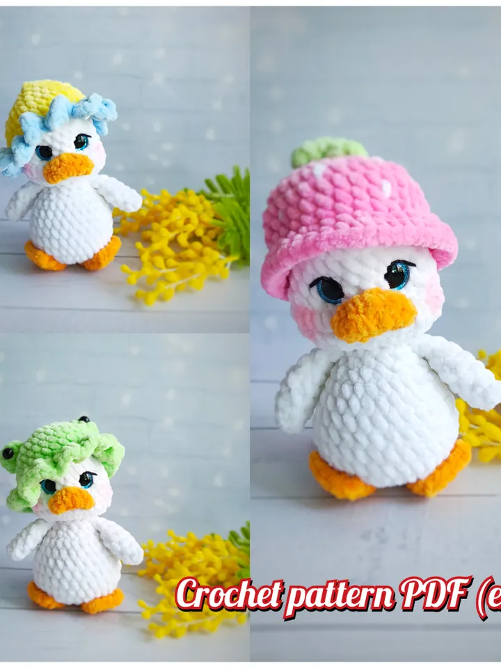 Pattern: Goose Stuffie Pattern, crochet goose, crochet pattern animal, crochet hat