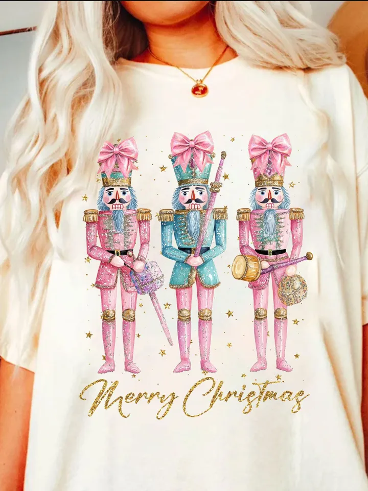 Glitter Nutcracker Friends PNG, Pink Christmas PNG, Coquette png, Pink bow png, Pink Christmas PNG sublimation, Coquette Christmas png