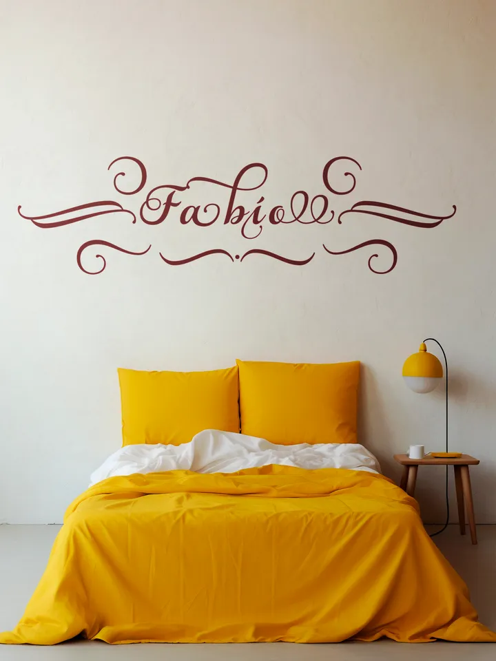 Fabio - name in Samantha style with bright letters, digital design