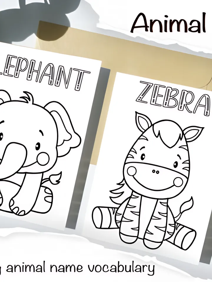 Animal Cute Template Doodles Coloring