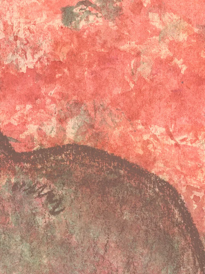 Mammoths wall art | Original Pastel and Watercolor Artwork Ancient Cave Painting Style | Prehistoric art | Handmade Artwork | Stylization of rock art | Drawings of a prehistoric man
