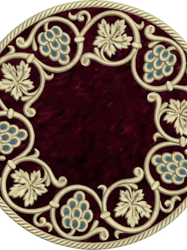Lamp napkin design for embroidery machine.