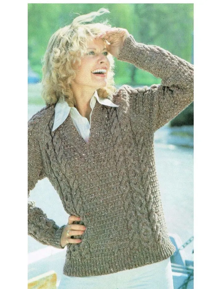 Pdf sweater knitting pattern pdf instant download, women men sweater pattern