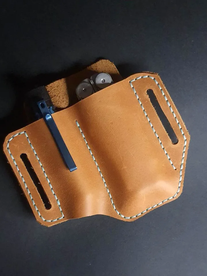 Leatherman, genuine Leather, EDC, Multi-Tool Carrier Sheath, Flashlight Holder, Knives Sheath Holster