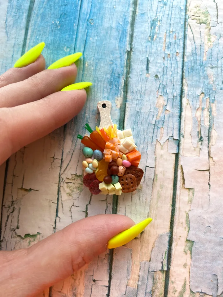 Miniature Easter Charcuterie Board with Polymer Clay