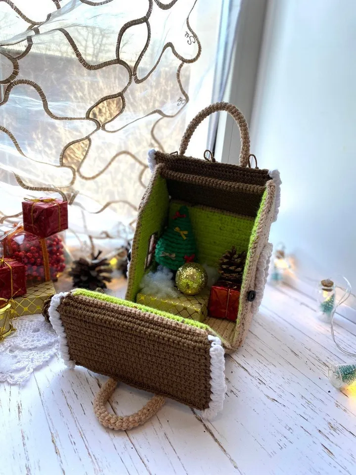 PDF Christmas House, Christmas amigurumi pattern, Christmas ornament Gingerbread House, Christmas decoration, Christmas crochet, Doll House