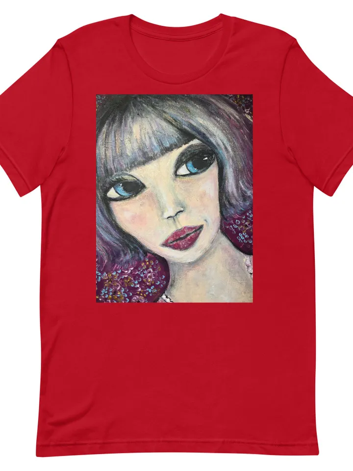 Miko doll Short-sleeve unisex t-shirt,beatiful woman t shirt made from my original painting,unique handmade gift for her,women t shirts.