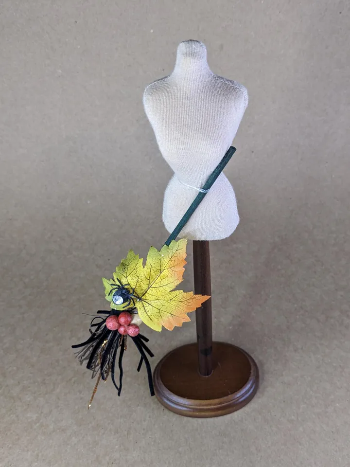 Halloween witch broom for 1/6 scale fashion dolls