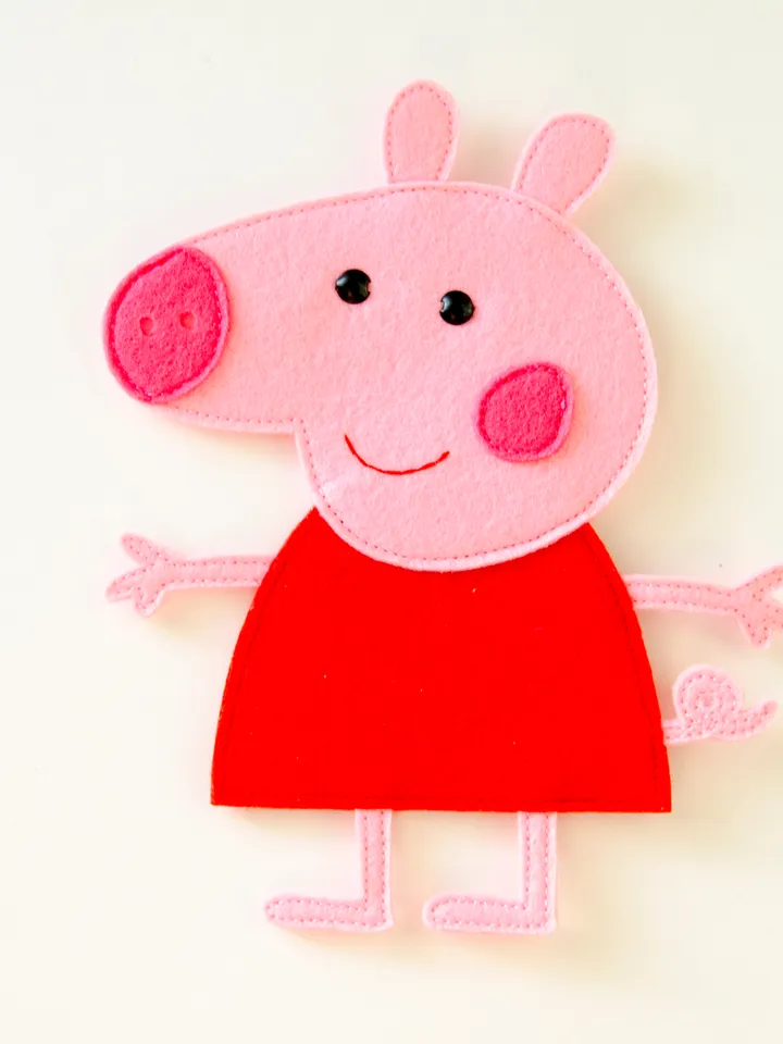 Peppa Pig family and friends from felt