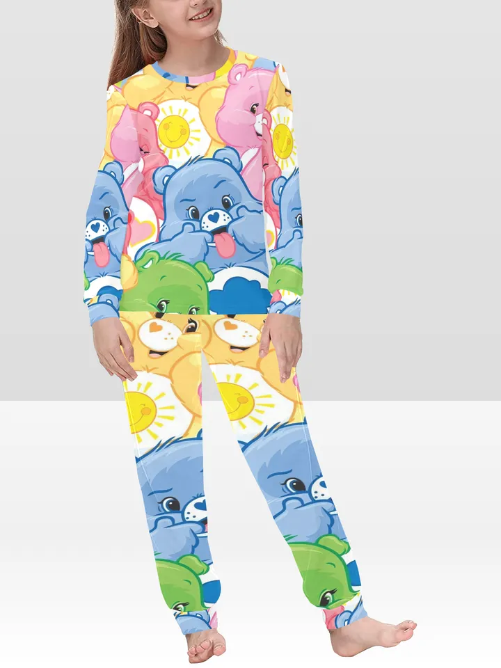 Care Bears Kids Girls Pajamas Set, PJ Set pajama loungewear sleepwear