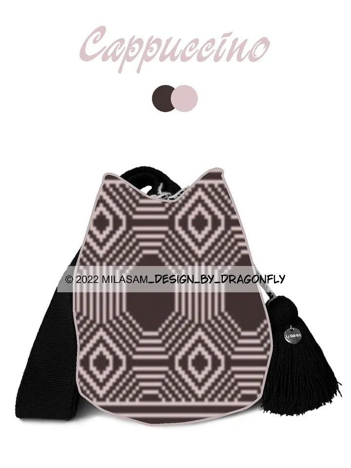 3 CROCHET PATTERNS / Tapestry crochet bag / wayuu mochila bag / SET CAPPUCCINO