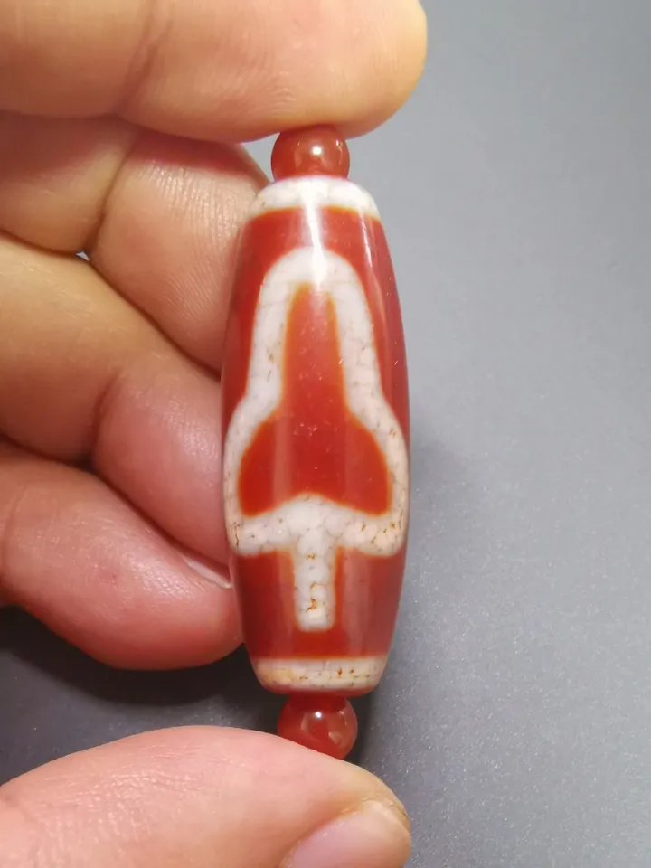 Gandhanra Antique Tibetan Dzi Bead(30 Years Old), Fire Agate Bodhi Bead,Protective Amulet Bead Pendant