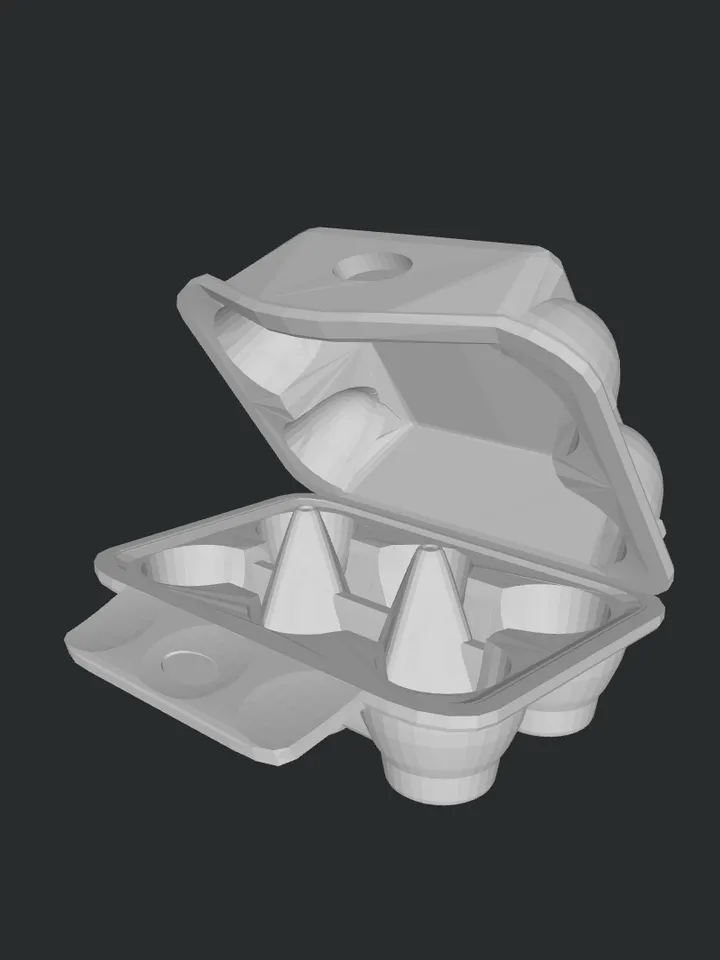 3D MODEL Miniature egg box model ready to print