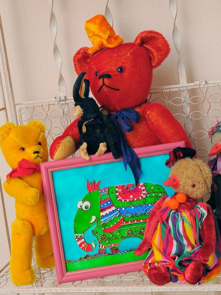 PDF Sewing Antique Style Circus Teddy Bear E-Pattern 18 inch (45cm) Artist design/ do it yourself/ mohair bear pattern