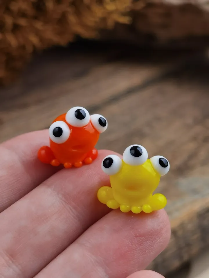 Tiny monster miniature, glass monster figurine, monster sculpture for terrarium decoration or fairy garden decor