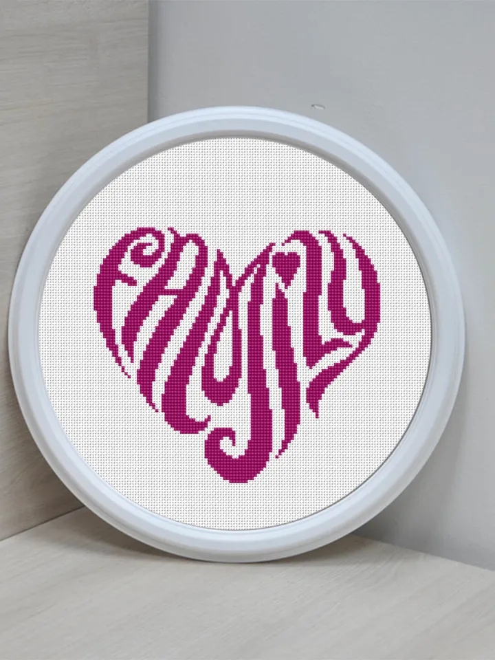 Heart cross stitch pattern download PDF, Valentine's day hand embroidery PDF, Heart ornament cross stitch chart, Quick beginner stitch #V6