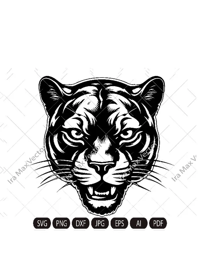 Panther Face svg / Panther Head svg / Panther svg / Panther Mascot svg / Panther Head / Panther Printable / Panther logo/ INSTANT DOWNLOAD