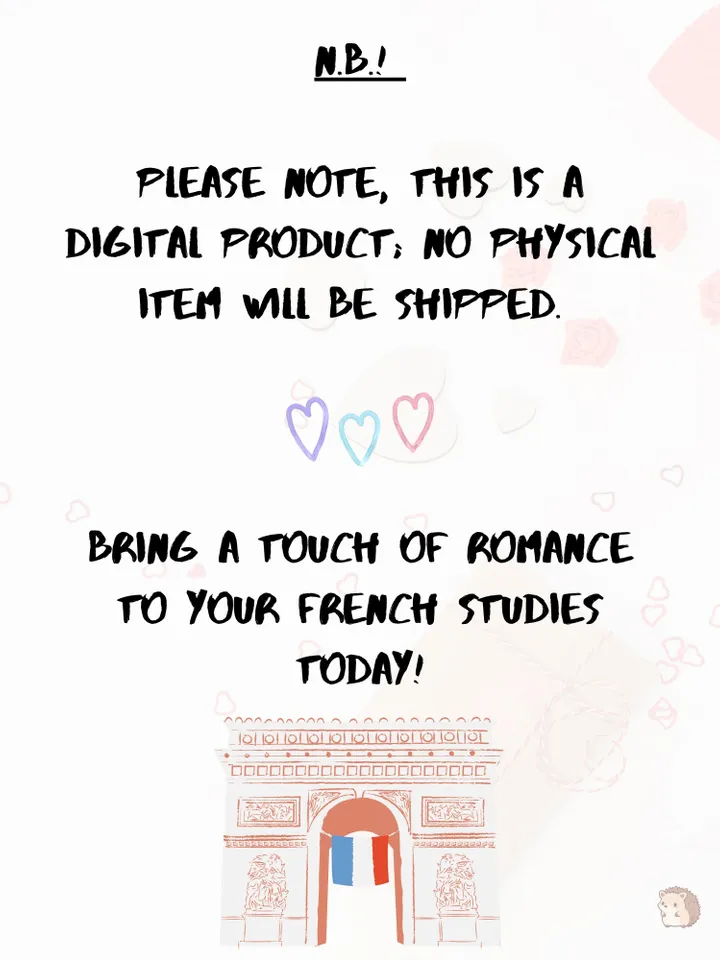 Crossword Puzzle Printable Valentine's Day in French