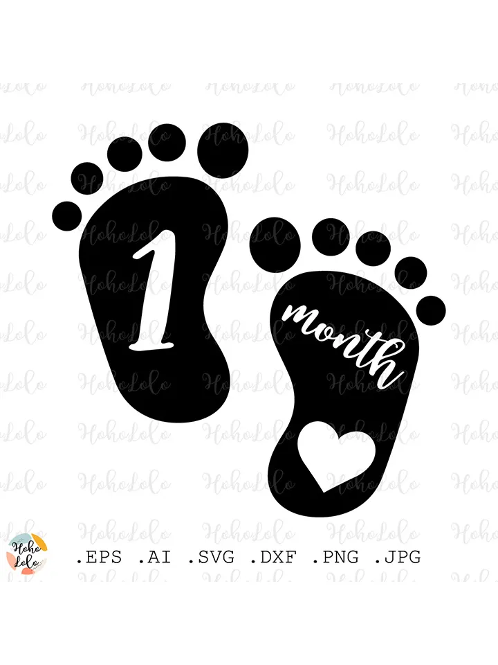 Baby Milestones Svg, Baby Milestones Cricut, Baby Milestones Silhouette, Baby Milestones Stencil Templates Dxf