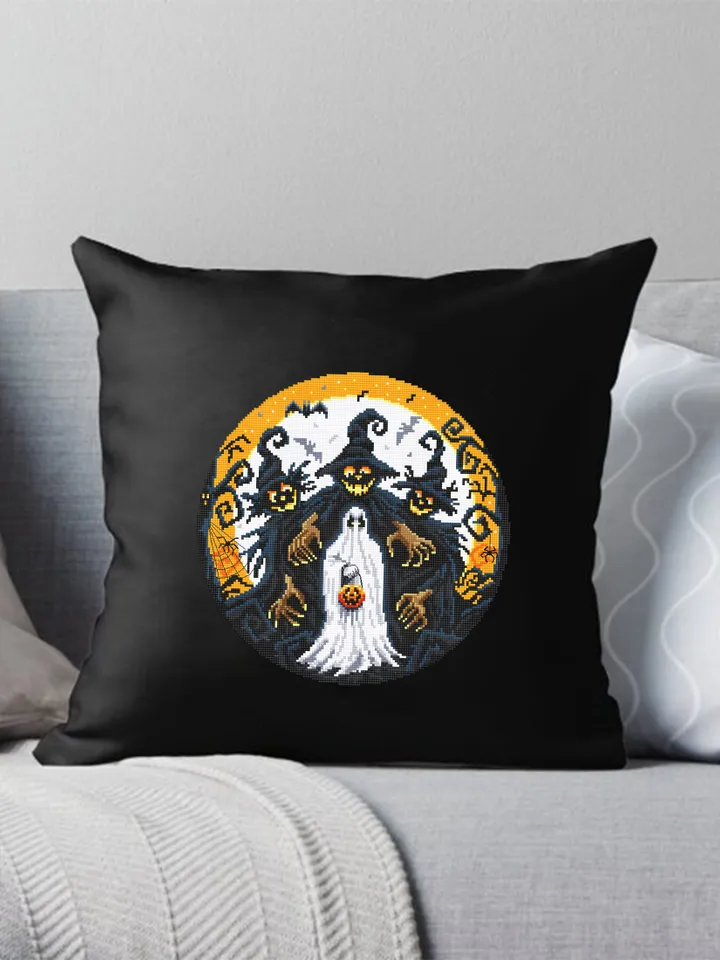 Scary Halloween cross stitch pattern PDF download Spooky ghost cross stitch chart Happy Halloween night, Halloween witch embroidery PDF #H61