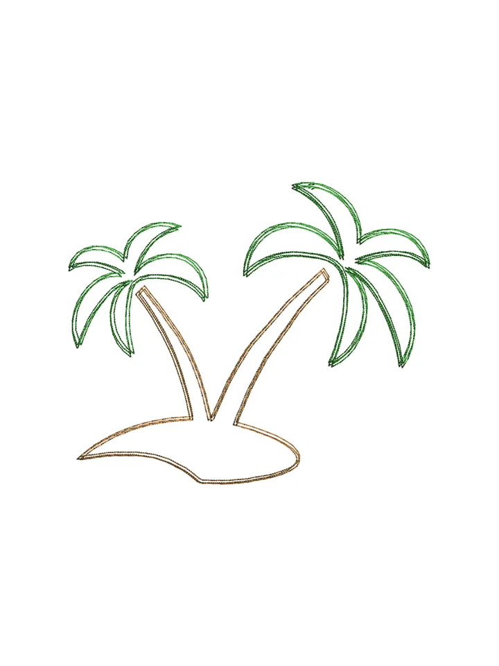 Palm scribble stitch embroidery design,Palm embroidery design,Fun embroidery design,INSTANT DOWNLOAD-1380