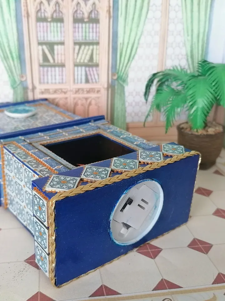 Fireplace for dollhouse handmade.1:12 scale.