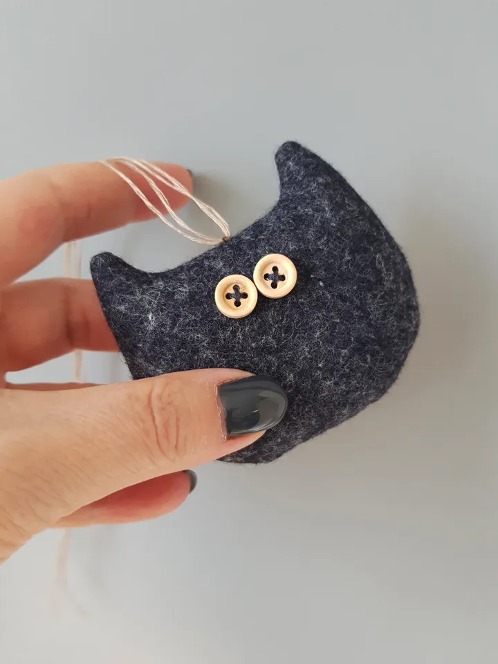 2 Felt Cats sewing patterns PDF, Halloween decor diy