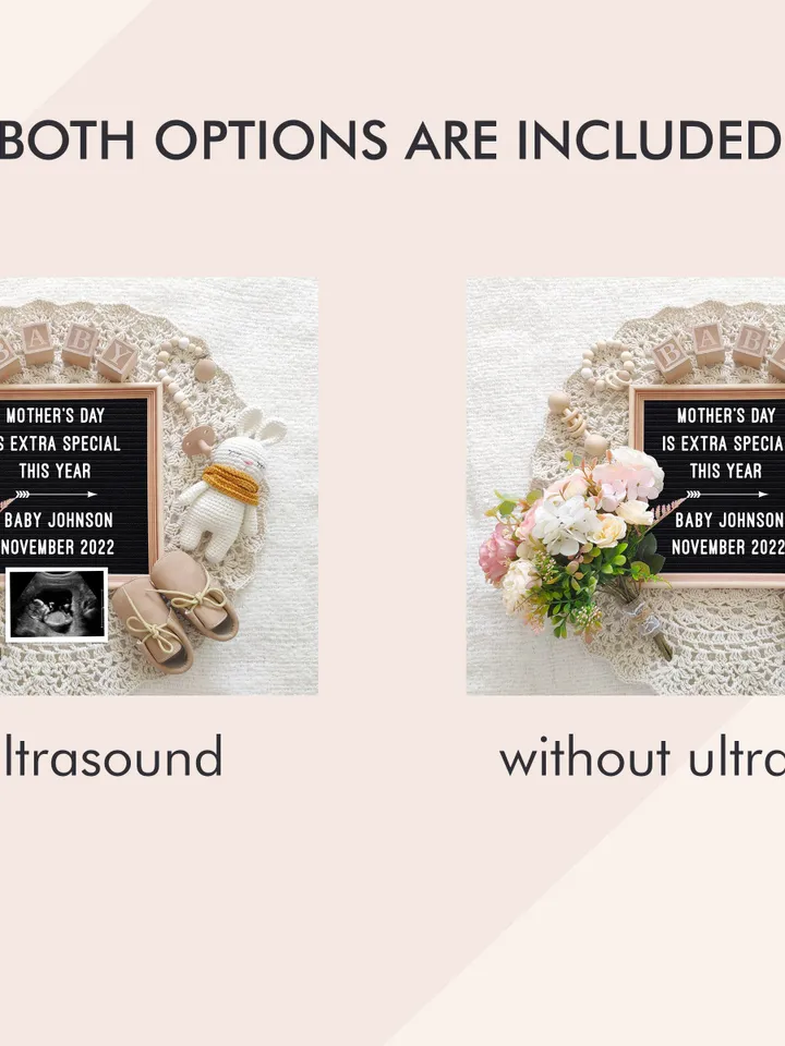 Mother's day Pregnancy Announcement Digital, Mother's Day Baby Announcement, Editable Template for Social Media