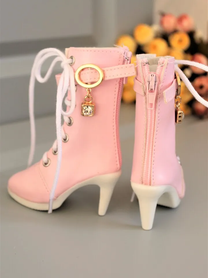 BJD Doll Shoes - 7,5 cm doll Shoes –Leather high-heeled Shoes for 1/3 1/4 SD BJD Doll - Christmas gift idea