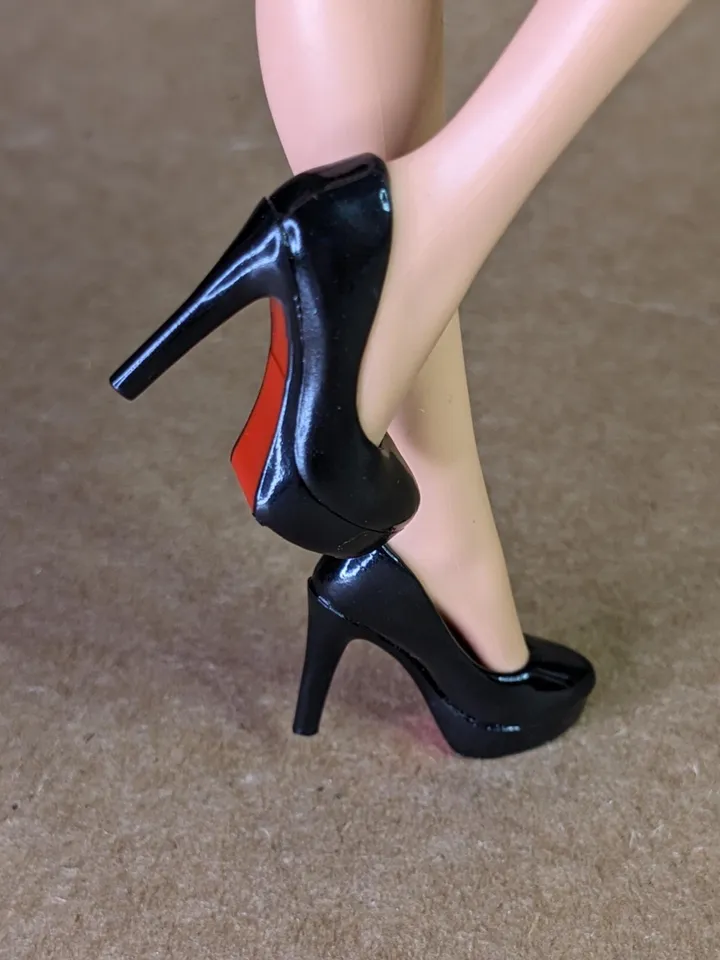 Black heels shoes for fashion female dolls (Color Infusion, MH)