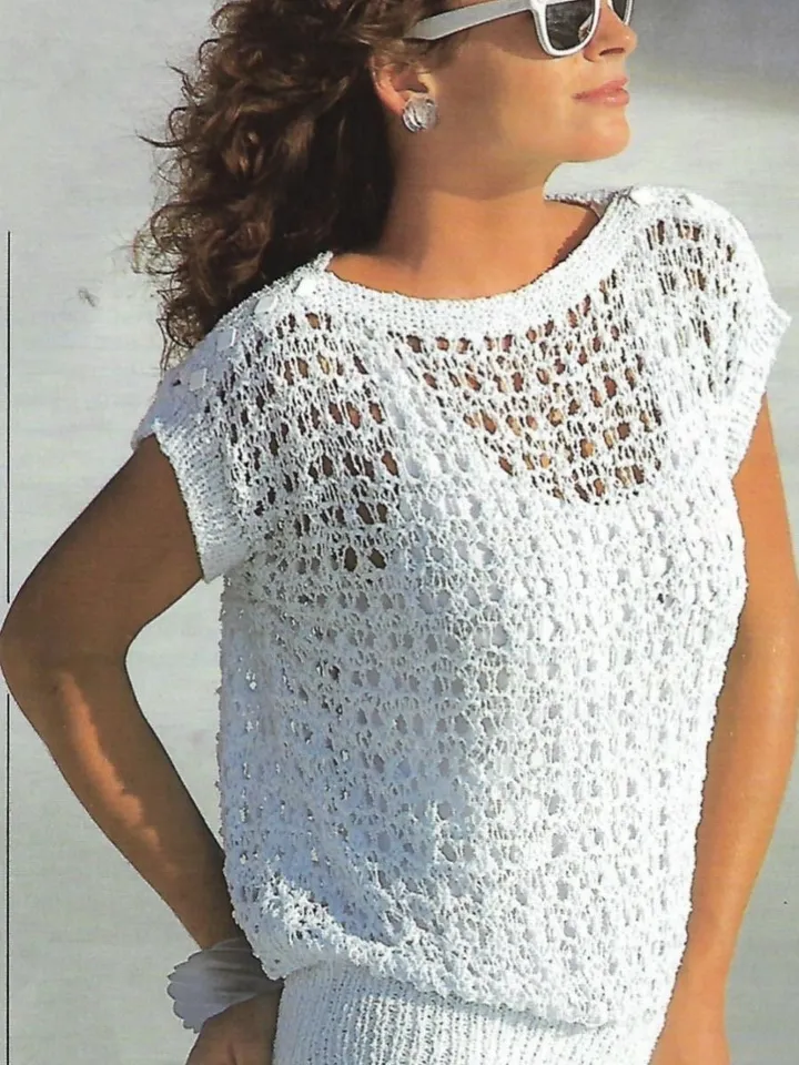 Top pattern Knitting , summer sweater knitting pattern , top knit pattern, summer top, easy top pattern PDF