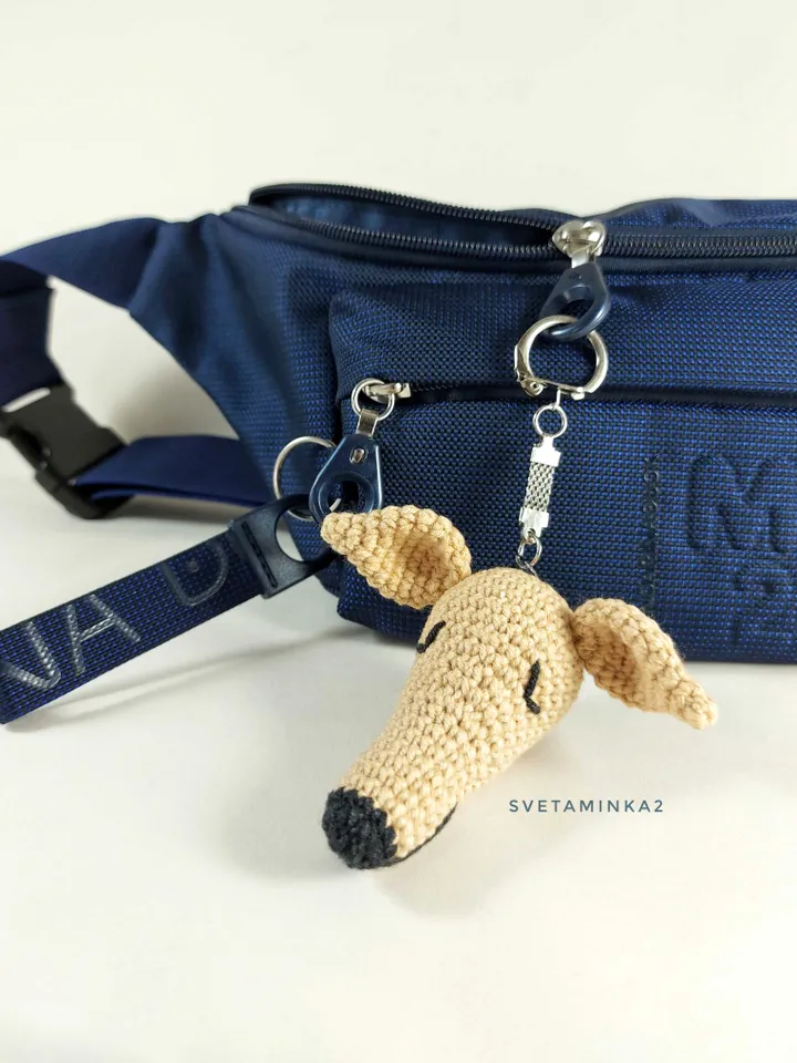 Crochet Keychain Pattern Amigurumi Dog Greyhound, Whippet, Galgo, Italian Greyhound, Sighthound, Lurcher. Digital Download. PDF.