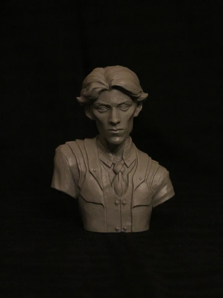 Bust of Viktor from "Arcane" (Unpainted Dark Grey)