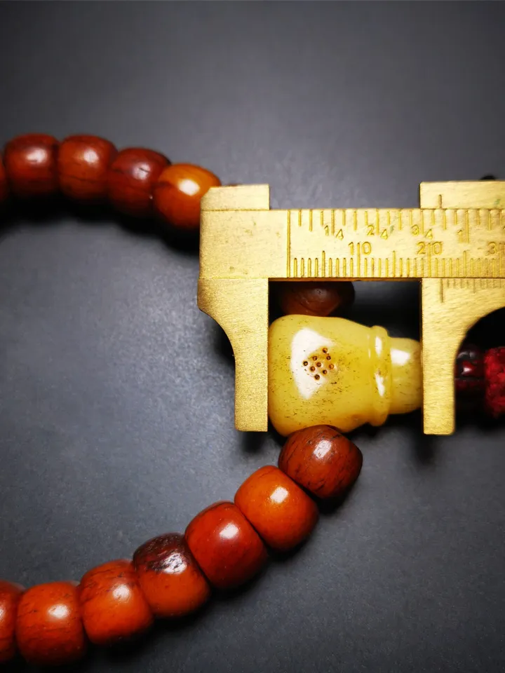 Gandhanra Handmade Tibetan Yak Bone Wrist Mala Bracelet,23 Prayer Beads Bracelet for Men