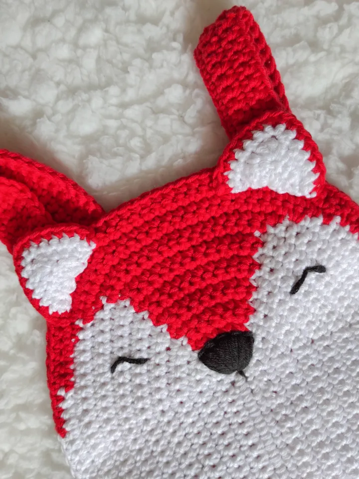 Crochet Pattern Baby Romper Fox or Squirrel, sizes Newborn to 12 months