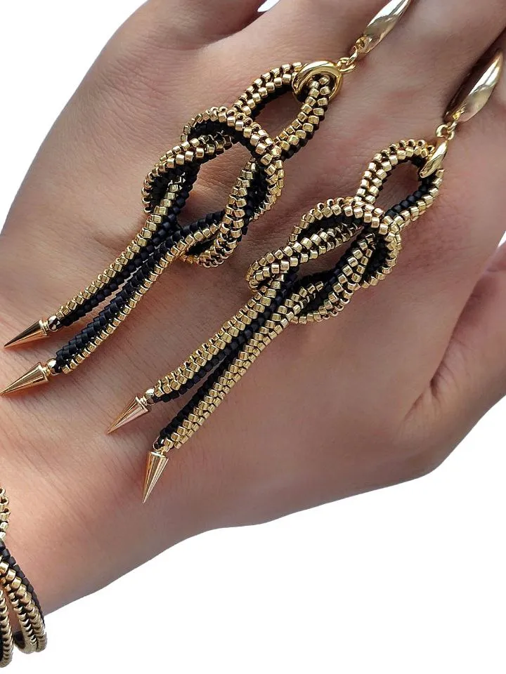 PDF tutorial - Beaded Knot Earrings and Bracelet