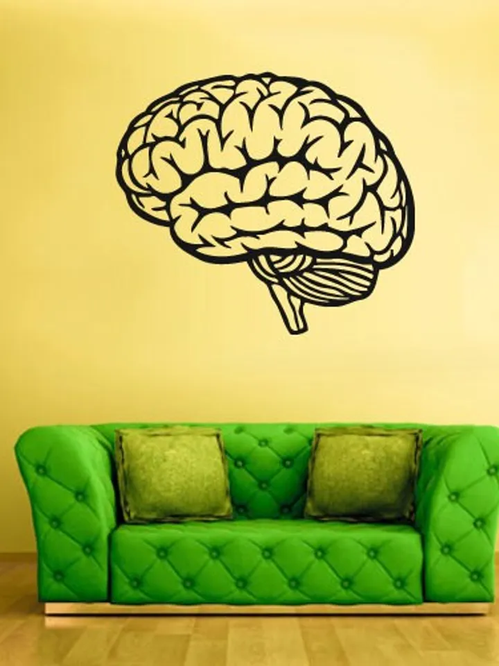 Brain Wall Decal School Classroom Decoration Sticker z1751