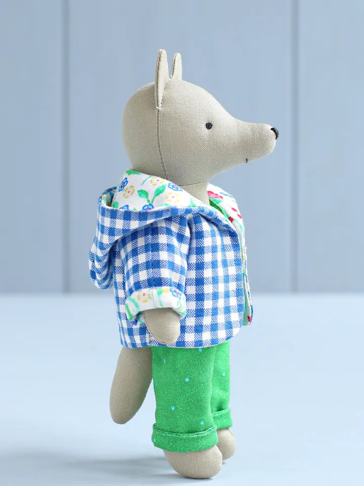 PDF Mini Wolf Stuffed Animal Sewing Pattern
