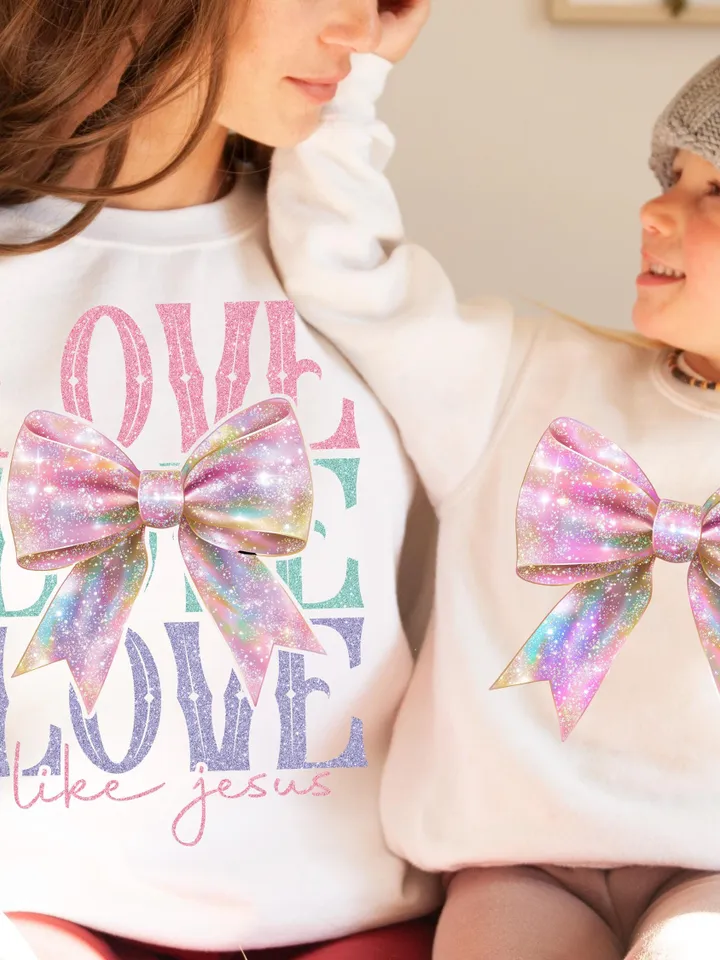 Retro Love like Jesus Coquette Png, Coquette Heart Bow png, Coquette Valentine Png, valentine png, Valentine Png, Jesus valentine png