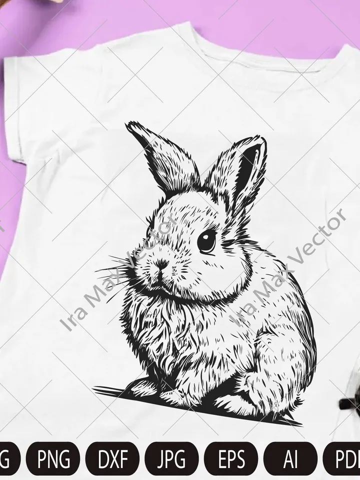 Rabbit SVG, Bunny monogram, easter , hunter svg,rabbit cut file, peeking animal clipart, face Vector image, Head Printable art, png, dxf