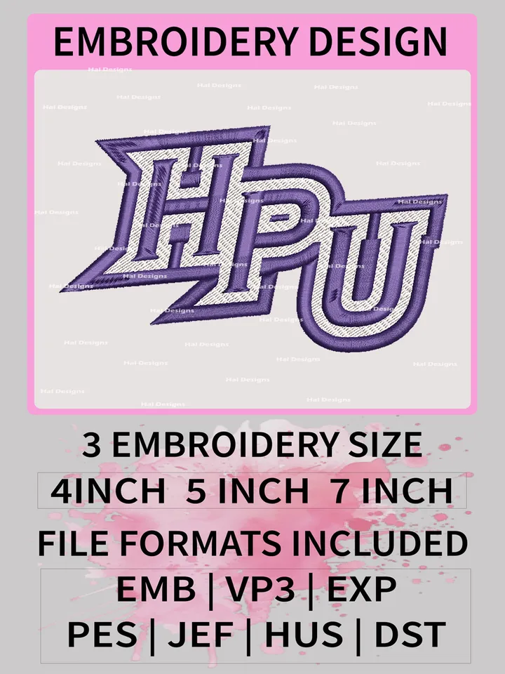 NCAA High Point Panthers Embroidery File, 3 Sizes, 6 Formats, NCAA Machine Embroidery Design, NCAA Logo, NCAA Teams