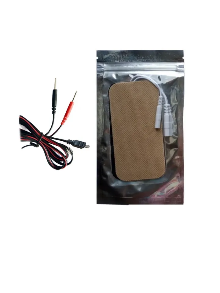 2 PCs Pin Electrode Pads with Connecting Cable for Any Model devices Denas PCM OR SCENAR