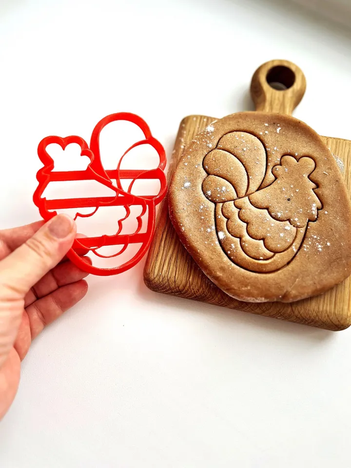 Easter cookie cutter Custom stamp for cake topper gingerbread decor cutters sugar cookies polimer clay