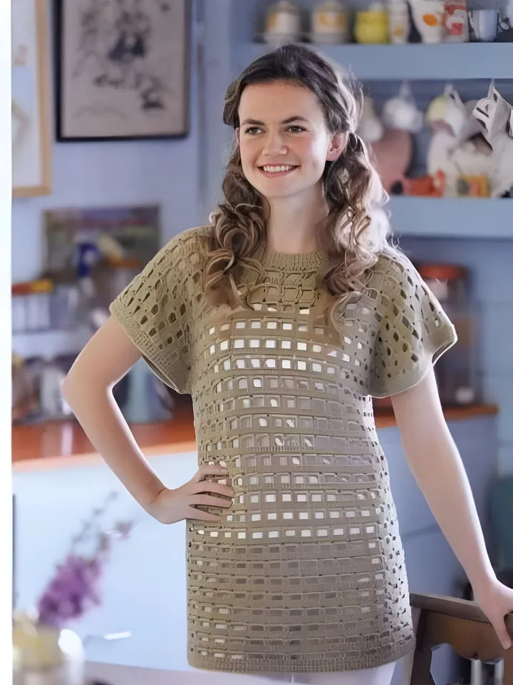 Tunic crochet pattern, mesh tunic pattern, summer dress crochet pattern, beach tunic dress pattern
