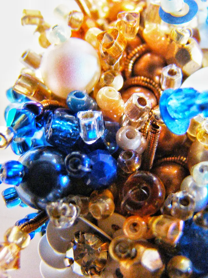 Brooch Bouquet, beaded brooch, flower embroidered, gift ideas