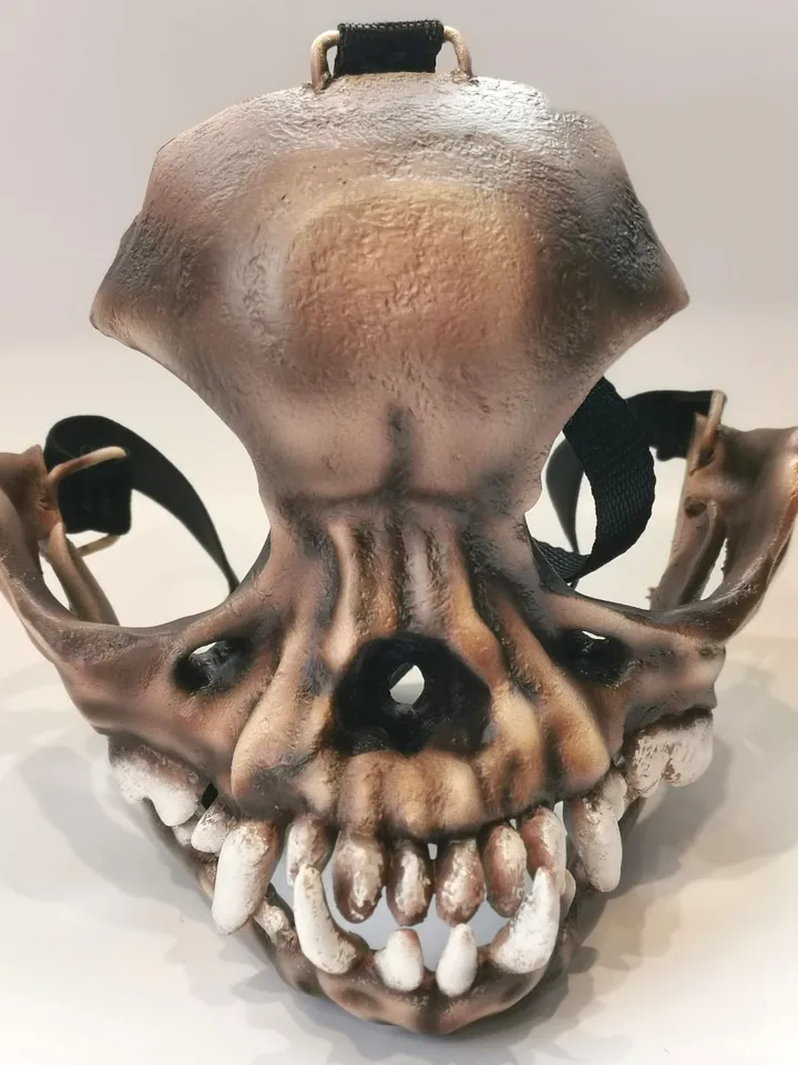 Pug Skull Mask, face mask halloween, resin skull mask, animal skull mask, creepy mask, scary mask, dog skull mask, burning man mask