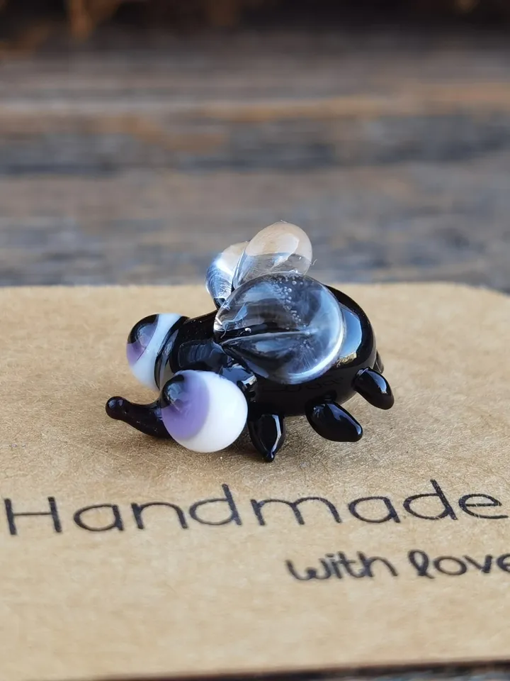 TINY FLY insect figurine Glass fly Miniature fly glass figurines miniature animals tiny glass animals little fly terrarium decoration